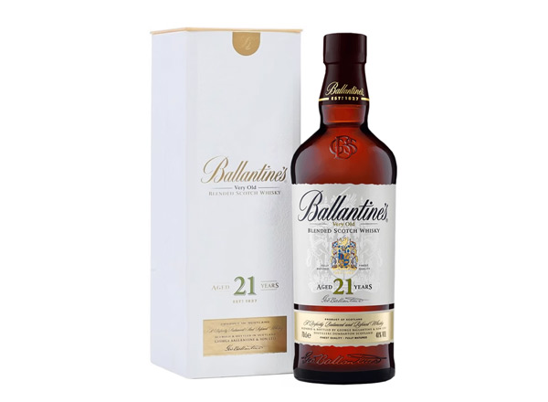 松原百龄坛威士忌回收百龄坛21年苏格兰威士忌40°Ballantine's进口洋酒700ml行情价格