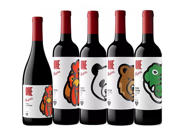 松原回收奔富红酒奔富一号1号Penfolds ONE潮流联名Human Made中国熊猫加州棕熊法国雄鸡澳洲鳄鱼行情价格