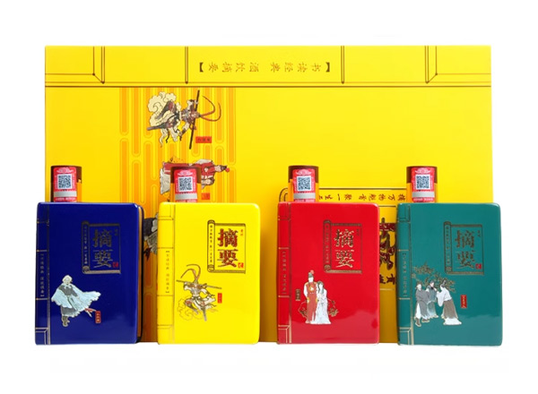 松原摘要酒回收摘要四大名著礼盒装53度200ml*4瓶贵州金沙回沙酒