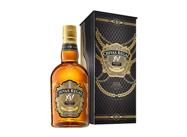 松原芝华士15年回收Chivas Regal XV Balmain巴尔曼联名限定版700ml苏格兰调配型威士忌洋酒行情价格