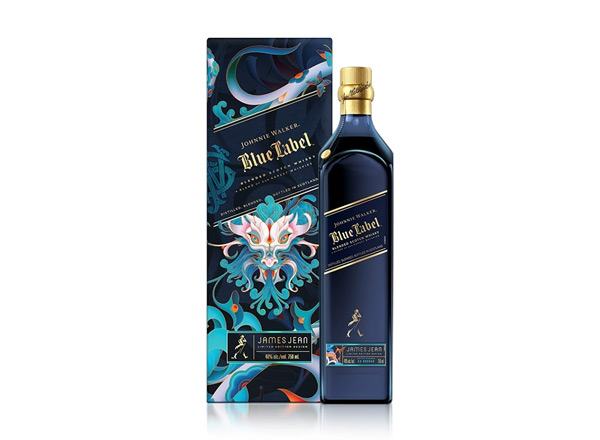 松原尊尼获加蓝牌威士忌回收Johnnie Walker蟠龙献瑞龙年特别版约翰走路750ml春节限量版行情价格