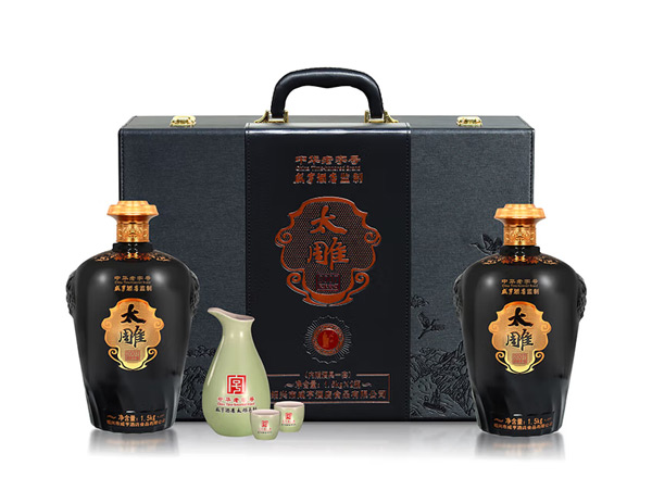 松原咸亨酒店太雕黄酒回收太雕2007原酿礼盒1.5kg*2糯米酒半甜绍兴黄酒